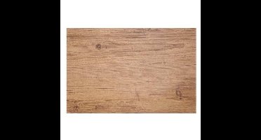 6x Placemat lichtbruine hout print 45 cm - Placemats/onderleggers tafeldecoratie - Tafel dekken
