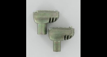 2 Coaxstekkers male en female vrouw haaks 7,0mm Kabelkeur