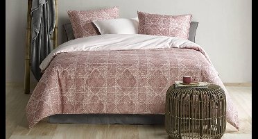 De Witte Lietaer Dekbedovertrek Katoen Satijn Crayon - Hotelmaat - 260 x 240 cm - Roze