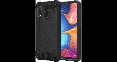 Ntech Armor Hoesje Geschikt Voor Samsung Galaxy A20e - Zwart