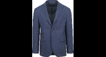 Suitable Tweed Colbert Mid Blauw - Maat 50 - Heren blazer