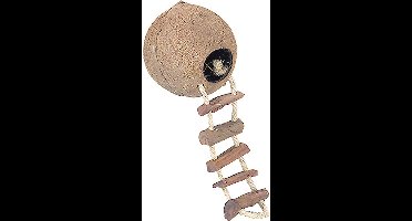 Knaagdierspeelgoed - Duvoplus - Coconut globehouse met ladder - 130MM