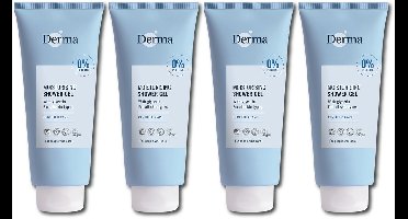 Derma Eco Family - Douchegel - 4 x 350 ml - Parfumvrij - Met glycerine en pentavitin - Hypoallergeen
