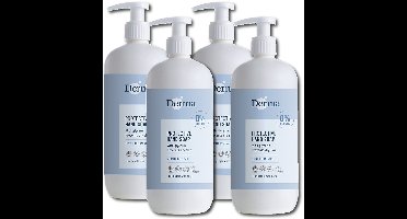 Derma Family Vloeibare Handzeep - Parfumvrij - voor Gevoelige huid - met Glycerine - Hypoallergeen - 4 x 500 ml