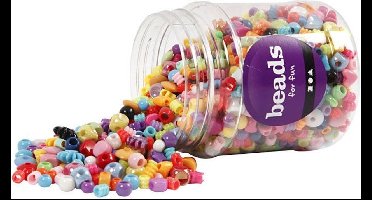 Creativ Company Plastic Kralen Figuren 6 - 20 mm Multi ca 1175 stuks