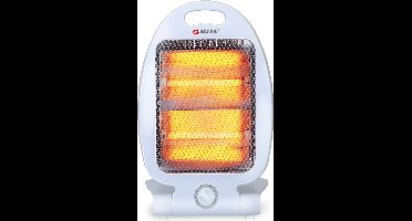 alpina Elektrische Kachel LQ001 – Infrarood Verwarming 800W – Halogeen Heater met 2 Warmtestanden – Compacte Kachel Elektrisch voor Binnen – Elektrische Verwarming met Kantelbeveiliging en Draaggreep