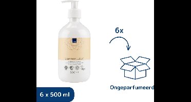 Abena Bodylotion Dames - Ongeparfumeerd - 6 x 500 ml - Bodylotion Heren - Bodylotion Droge Huid - Voor het Gehele Lichaam, ook Handen en Gezicht - Vegan