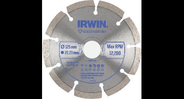 IRWIN Pro Performance diamantzaagblad 125mm voor haakse slijper, steen, gesegmenteerde rand