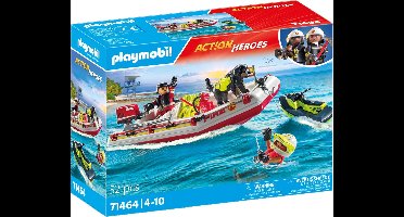 PLAYMOBIL Action Heroes Brandweerboot met waterscooter - 71464