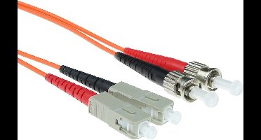ACT 3 meter LSZH Multimode 62.5/125 OM1 glasvezel patchkabel duplex met ST en SC connectoren RL2003