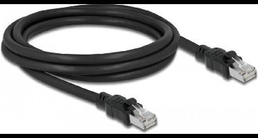 CAT6A FTP grondkabel - buitenkabel - 2 meter - zwart - LSZH - koper - CU