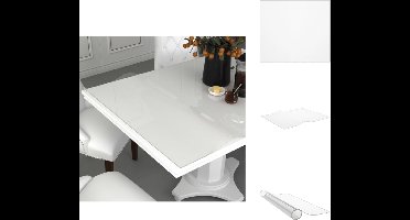 vidaXL Tafelbeschermer - Tafelbeschermers - Tafelfolie - Tafelfolies - Tafelbeschermer 100x90 cm 2 mm PVC transparant