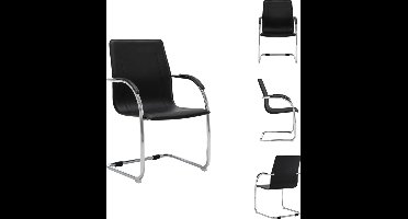 vidaXL - Kantoorstoel - kunstleer - zwart