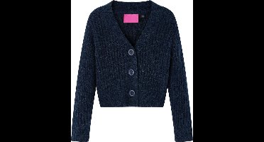 vidaXL - Kindervest - gebreid - 128 - marineblauw