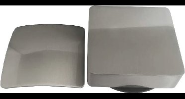 Sanifun Set knop/plug badoverloopcomb. + vulfunctie vierkant geborsteld staal