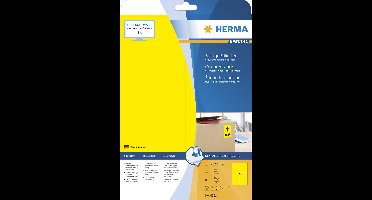 Etiketten A4 gelb 105x148mm Papier matt abl�sbar 80St.