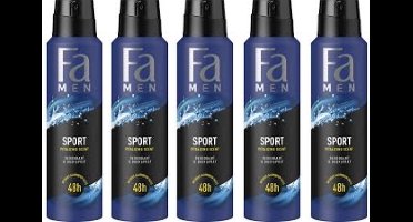 FA Deospray - Sport - Deodorant - 5x 150 ml - Voordeelverpakking