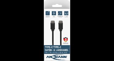 Ansmann Type C / Type C data- en laadkabel 200cm