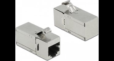 Delock Keystone Module RJ45 jack to RJ45 jack Cat.6A 90° angled