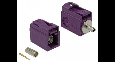 Fakra d jack 21 mm (kort) voor krimpen