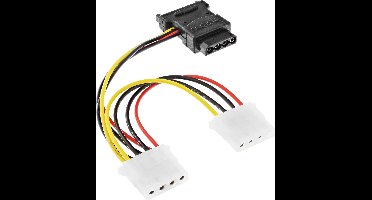 InLine SATA (m) - 3x Molex (v) adapter - 0,15 meter