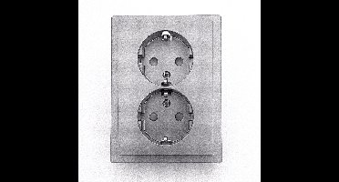 Schneider Electric D-life - Dubbele wandcontactdoos met randaarde - Inbouw - RVS