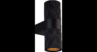 Nordlux Kyklop ripple-wandlamp-2xGU10-zwart