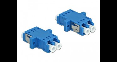 Optische vezel koppeling LC duplex vrouwelijk naar LC duplex vrouwelijke single-mode 2 stuks blauw