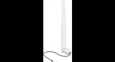WLAN 802.11 B/G/N ANTENNE I-PEX Inc., MHF® I PLUG 3 DBI Omnidirectioneel 1.13 12 cm Flexibel Clip Wit Wit