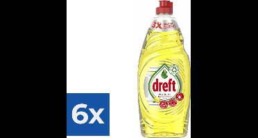 Dreft Platinum Quickwash Afwasmiddel Citroen 625 ml - Voordeelverpakking 6 stuks