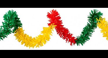 PVC Folie Draai Guirlande Rood -Geel - Groen 5 meter BRANDVEILIG/ BRANDVERTRAGEND, Carnaval, Themafeest, Festival, Verjaardag.