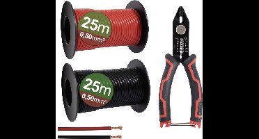 Quadrios 23CW028 Assortiment draden 0.5 mm² Zwart, Rood 1 set(s)