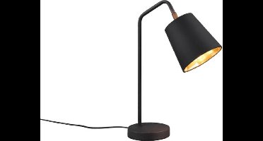 REALITY BUDDY - Tafellamp - Bureaulamp - Zwart mat - excl. 1x E27 40W - Snoerschakelaar - Draaibaar