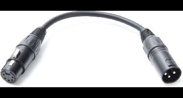 lightmaXX DMX Adapter kabel XLR 5F/3M 5 pol female / 3 pol male 10cm - DMX-kabel
