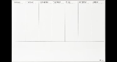 DESQ® Weekplanner | Magnetisch | Aluminium Ultra Thin Frame | 60 x 90 cm
