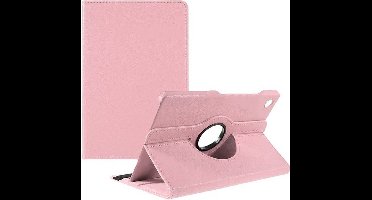 Draaibaar Tablethoes met Standaard geschikt voor Samsung Galaxy Tab A9 (2023) SM-X110, SM-X115 | Tabletcase - Bookcase met regelbare standen - Tablet Hoes - Hoesje met Rotatie - Lichtroze