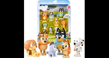 BLUEY - 8 Speelfiguren Familie & Vrienden - Speelfigurenset