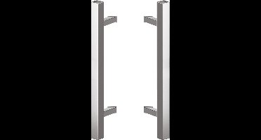 Deurgreep set RVS - 100cm - 45º - 40x40mm - T model