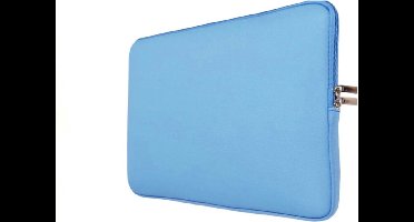 laptopsleeve 14,6 inch dubbele ritssluiting lichtblauw unisex Foam