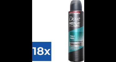 Dove Deospray Men Care Talc Feel 150 ml - Voordeelverpakking 18 stuks