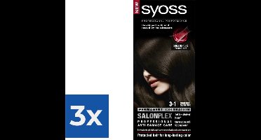 Syoss - Haarverf - 3_1 - Donkerbruin - 115ml x 3