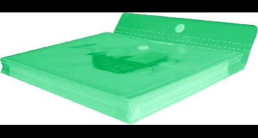 EXXO-HFP #90736 - A4 XL Documentenmap - Cap. 30mm - Klitsluiting - Groen - 10 stuks (1 pak @ 10 stuks)