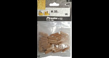 Piranha Deuvels, 30 mm lengte 6mm 50x X66430