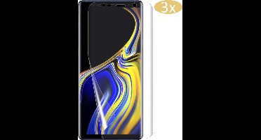 3x Screenprotector geschikt voor Samsung Note 9 - Glas PET Folie Screen Protector Transparant 0.2mm 9H - van iCall