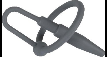 You2Toys – Silionen Penis Plug met Eikel Ring voor Intens Vol Gevoel - Zwart