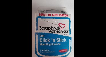 3L Click 'N Stick Mounting Squares Wit 500 Stuks