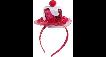 Roze cupcake glitter haarband voor volwassenen - Verkleedattribuut