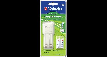 Verbatim compacte batterijoplader voor AA / AAA NiMH-batterijen