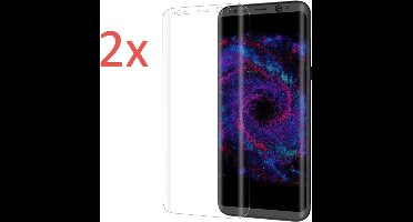 2x Screenprotector geschikt voor Samsung Galaxy S8+ / S8 Plus - Edged (3D) Tempered Glass Screenprotector Transparant 9H (Gehard Glas Screen Protector)