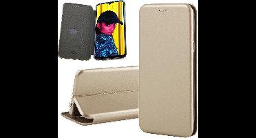 Hoesje geschikt voor Huawei P Smart (2019) - Book Case Portemonnee TPU Wallet met Pasjeshouder van iCall - Goud